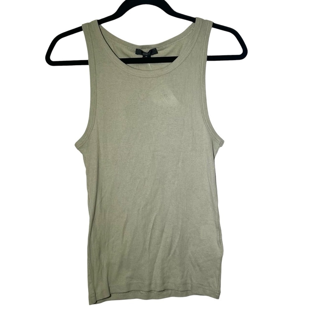 J Crew Light Green Ribbed Cutaway Tank Top NWT Medium